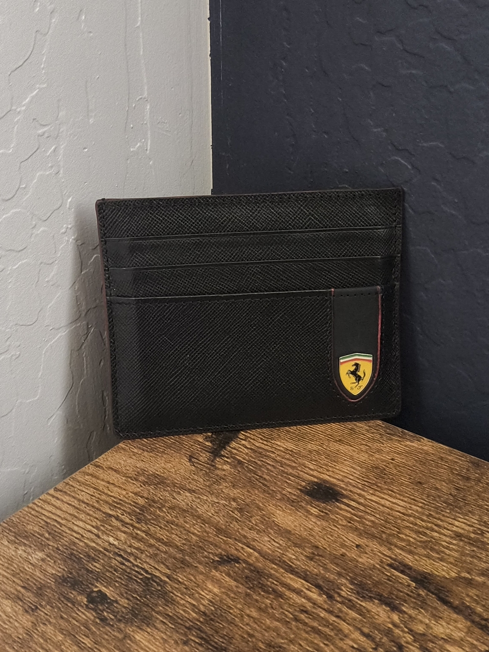 Ferrari Black Card & Key Holder with Shield Emblem